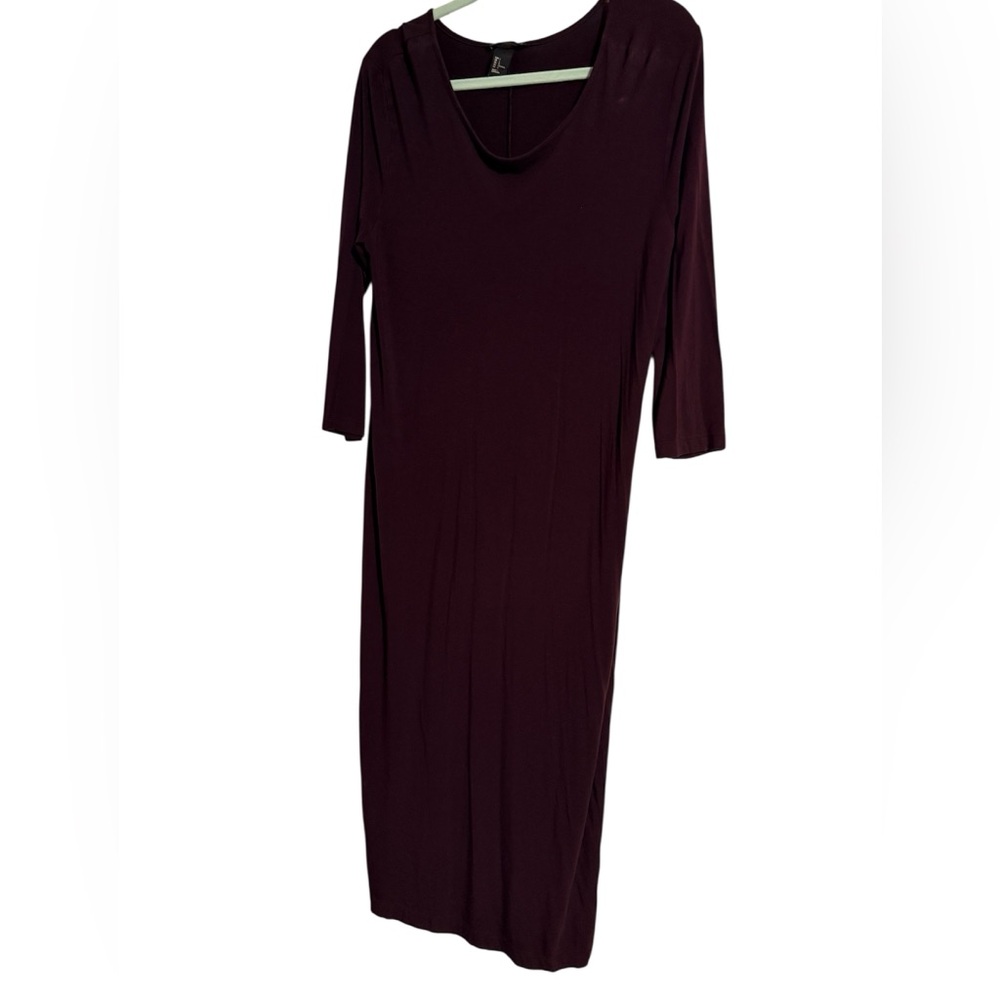 H&M Deep Burgundy Long Sleeve Dress